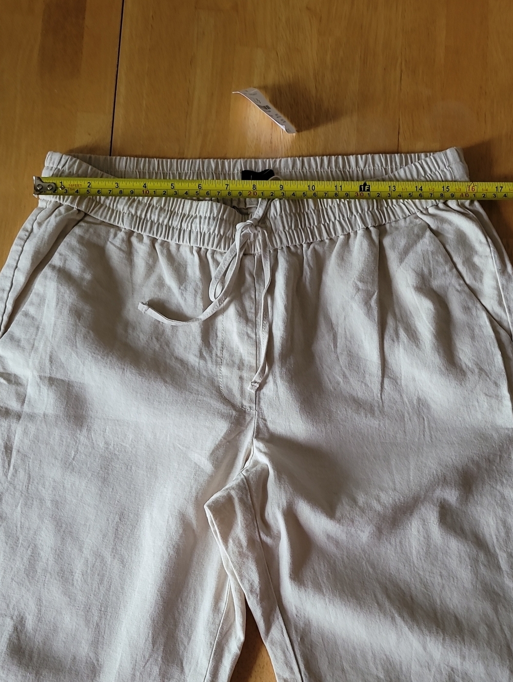 J. Crew Linen Cotton Blend Pull-on Drawstring Cropped Pants - Picture 5 of 11